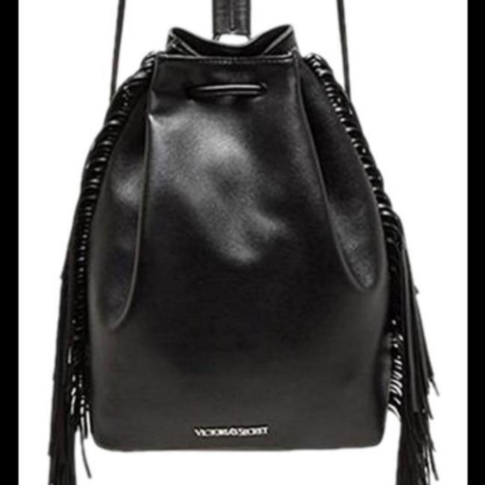 Victoria’s Secret black fringed backpack ***SALE*** 🛍🙌🏽
